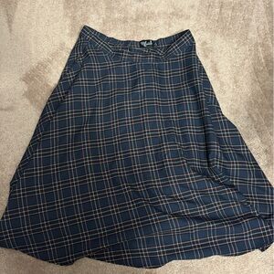Hell Bunny Tartan Midi Skirt